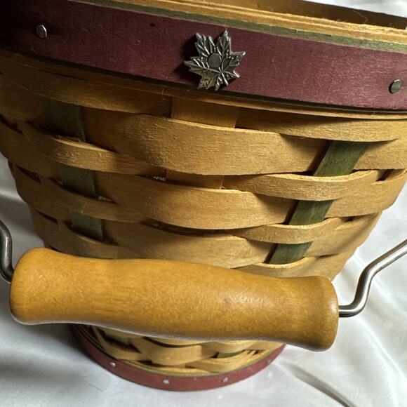 Longaberger 2003 Heritage Days Pail Basket, Liner, Protector USA Handmade EUC - Picture 2 of 12